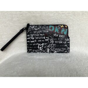 DKNY Graffiti New York Wristlet Clutch Urban Edge